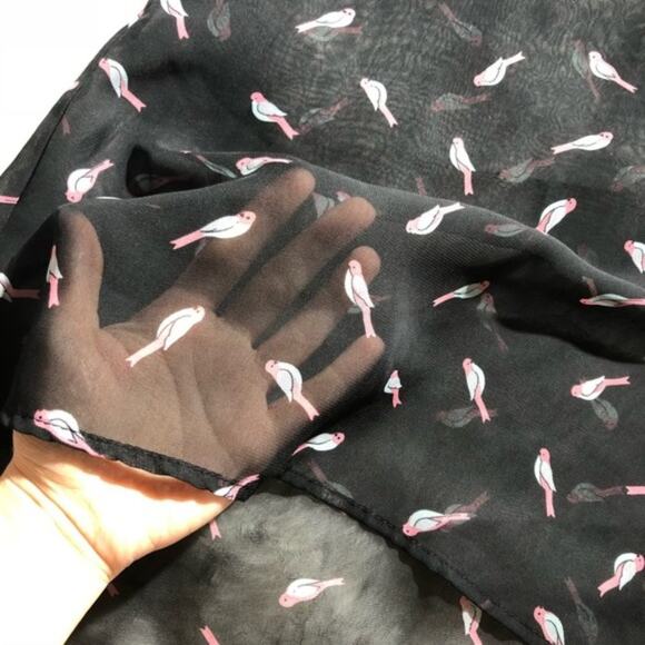 Ambiance Apparel small bird print sheer tank top - Picture 4 of 8